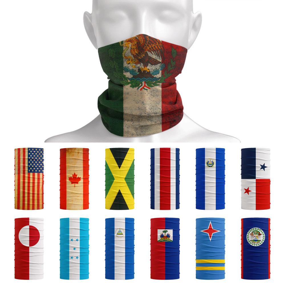 Neck Gaiter Face Cover - Ameryka Północna Flagi narodowe Chustka Kobiety