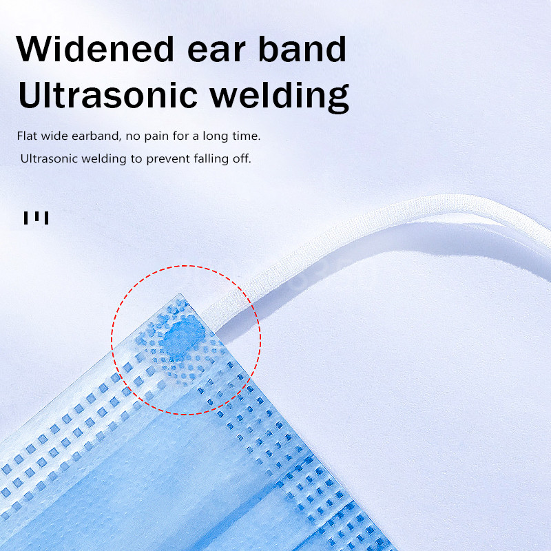 10-500 szt. jednorazowych mase – Disposable Mask Blue recenzja i cena
